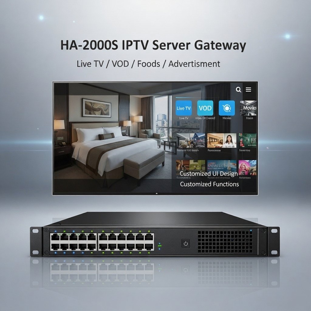 The HA-2000S IPTV Server Gateway, a hardware component for CMT's Hotel IPTV solutions.